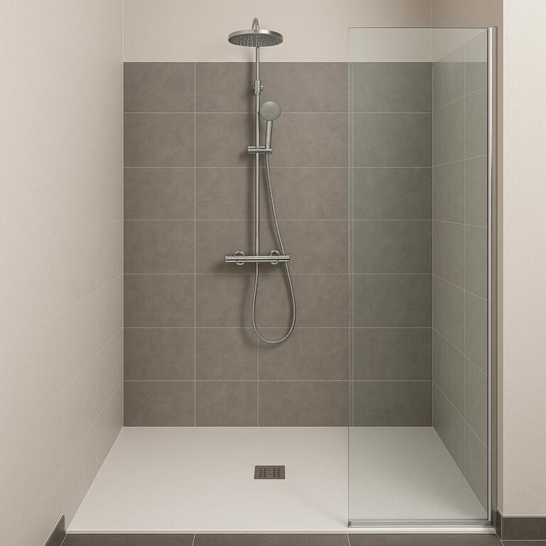 Modèle de douche à l'italienne pour personne handicapée